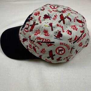 BC St Louis Cardinals Hat OSFM Grey Black All Over Print MLB Baseball Cap SEO